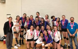 Defensa Volleyball Club 15U Purple and White win2017