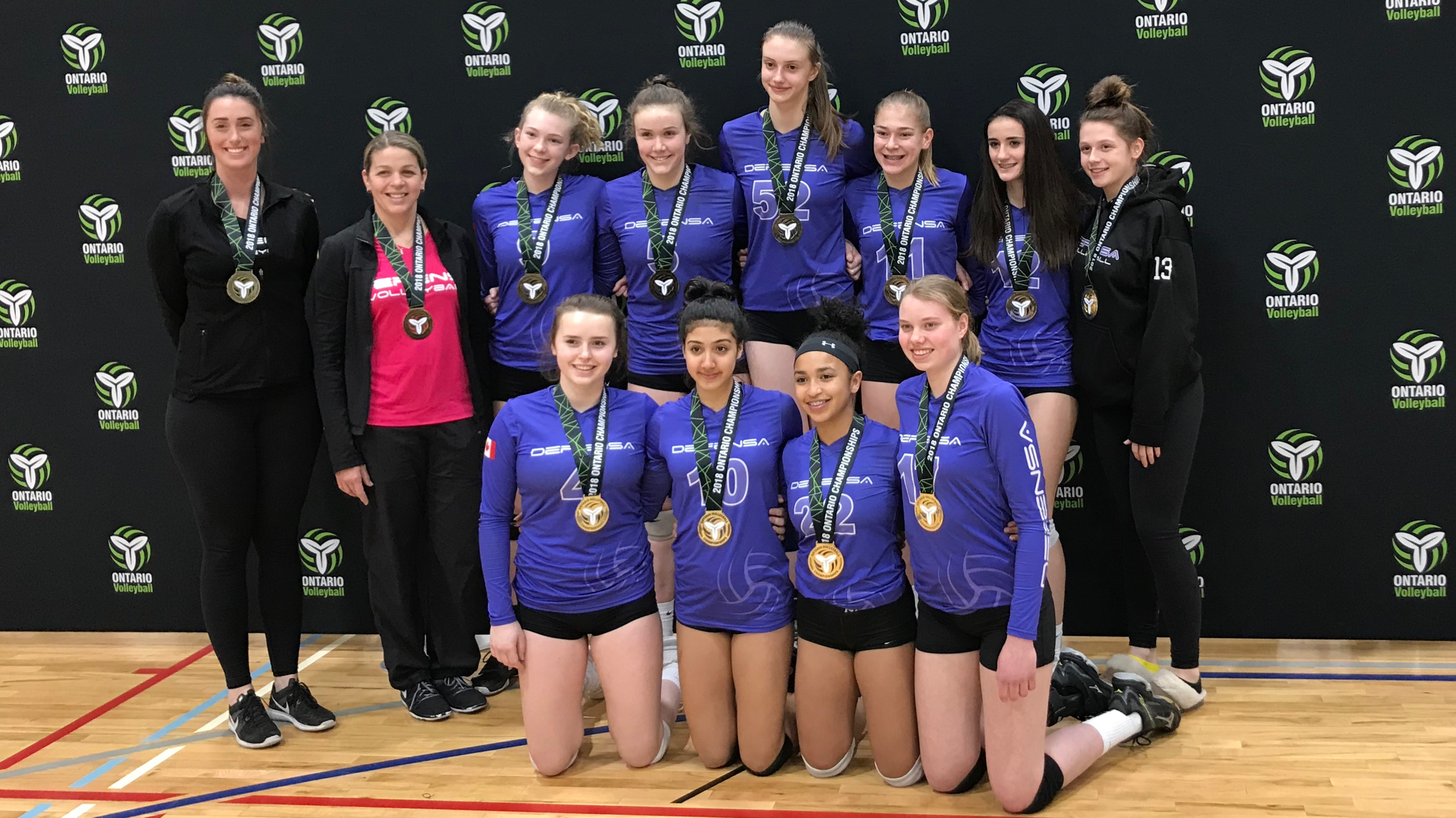 Burlington Defensa girls volleyball 15U Purple wins Gold
