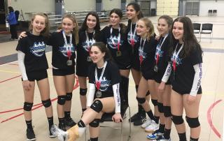 Burlington Defensa girls volleyball 14U White wins Gold