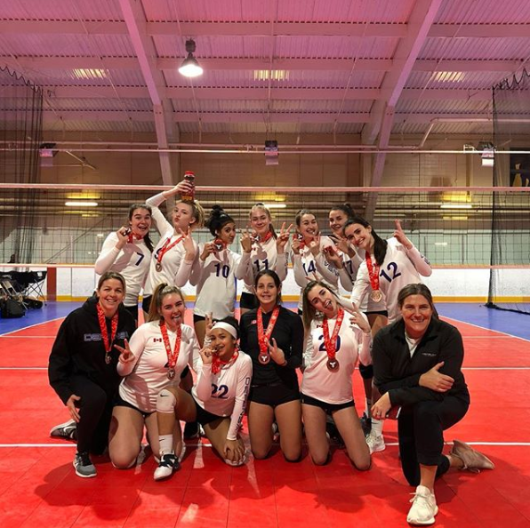 Burlington Defensa girls volleyball 16U Purple wins Bronze