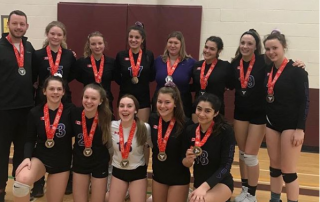 Burlington Defensa girls volleyball 16U White wins Silver