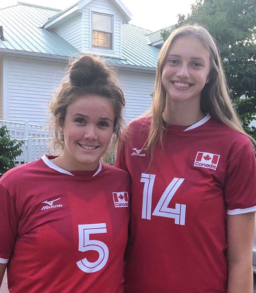 Burlington Defensa girls volleyball athletes in Youth National team