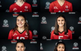 Burlington Defensa girls volleyball athletes on Team Ontario